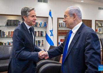 Blinken meets Netanyahu on one of his many visits to the Middle East.