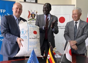 Japan donated the rice towards Uganda's refugee response.