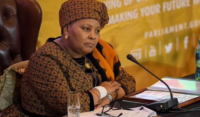 Nosiviwe Mapisa-Nqakula, the speaker of the National Assembly