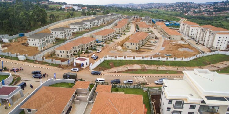 Some of the aerial view of the NSSF housing project in Lubowa, Sabagabo Makidye , Ndejje Division Wakiso District on 8th September 2022