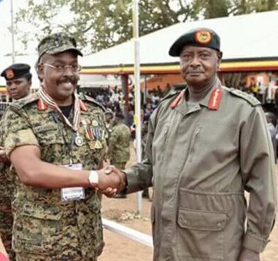 Gen. Kyanda with Museveni - Image may be subject to copyright