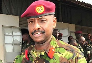 Muhoozi's military career is more about parading in uniform than any real service to the country. Image maybe subject to copyright.