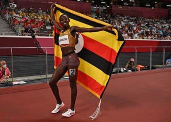 Chemutai was on the brink of becoming the first Ugandan athlete to defend an Olympic title, but Kenyan-born Bahraini Winfred Yavi had other plans. Image maybe subject to copyright.