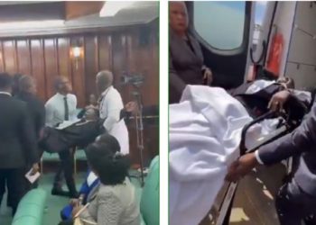 Today, in a grotesque display of ego and fury, Hon. Anthony Akol assaulted Hon. Francis Zaake—over a seat. This isn’t just childish; it’s a glaring symbol of the rot eating away at Uganda’s so-called leaders.  Image maybe subject to copyright.