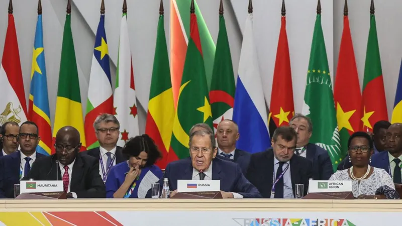 Russian Foreign Minister Sergei Lavrov read out Vladimir Putin's speech to the gathering