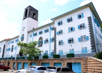 Front View of the reconstructed Main Building, Makerere University. Date Taken 8th November 2024.