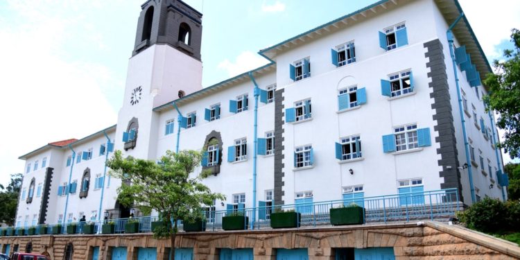 Front View of the reconstructed Main Building, Makerere University. Date Taken 8th November 2024.