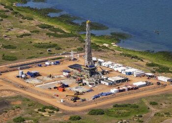 The Kingfisher well, Block 3A, sits at the Lake Albert Rift Basin, in Uganda.